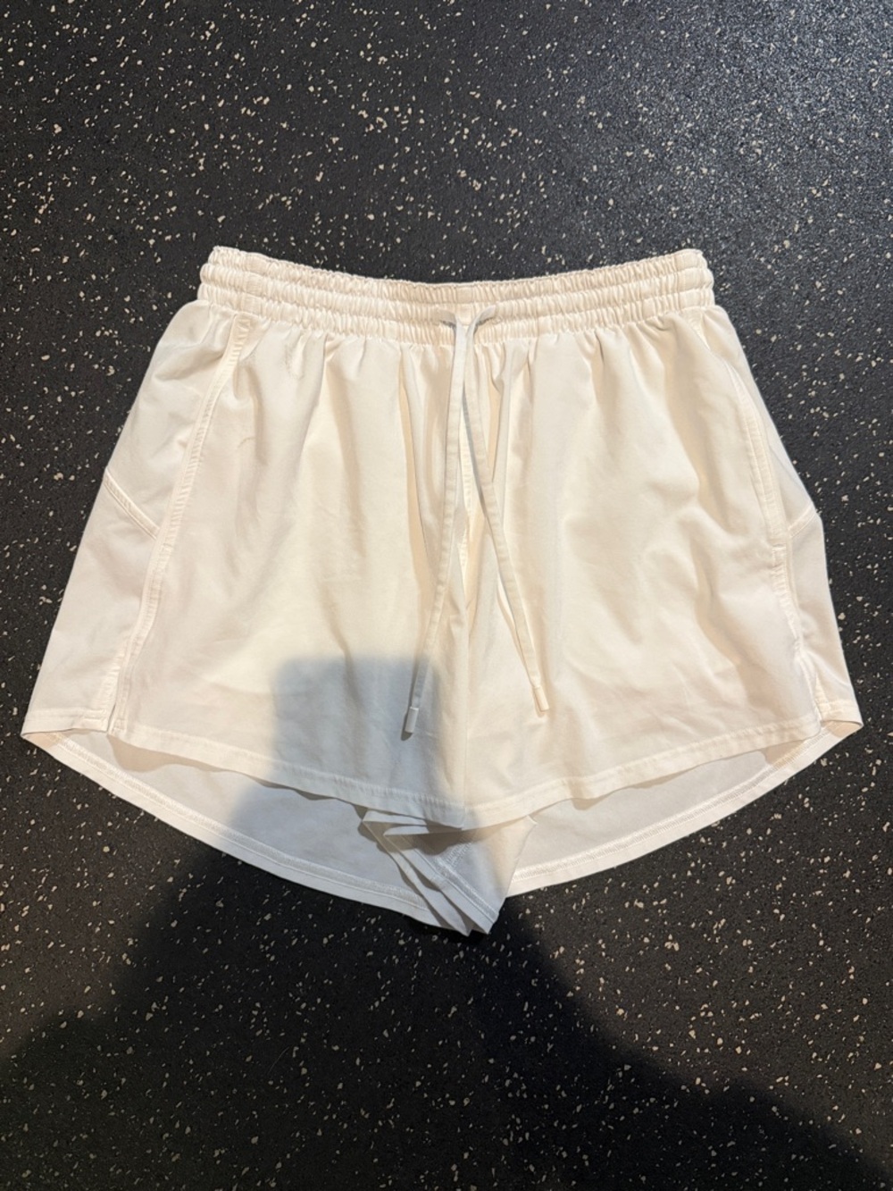 lululemon athletica Cream Elastic Waist Athletic Shorts
